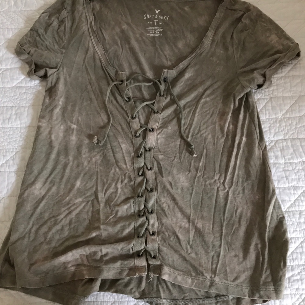 AE soft & sexy marble looking tie T-shirt